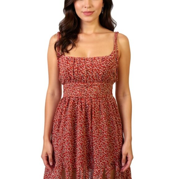 Princess Polly Dresses & Skirts - (E-148) Princess Polly xx short sleeves womens floral dress size 6 red color